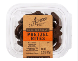 Asher's Dark Chocolate Pretzel Bites 5.75oz Fresh Pack 6ct